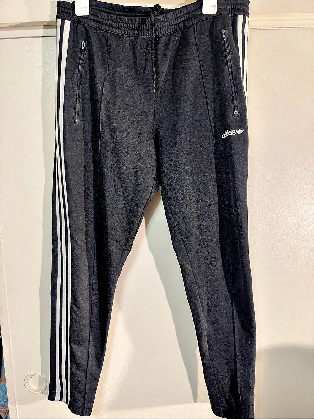 adidas Adicolor Classics Lock-Up Trefoil Track Pants Black & White Medium
